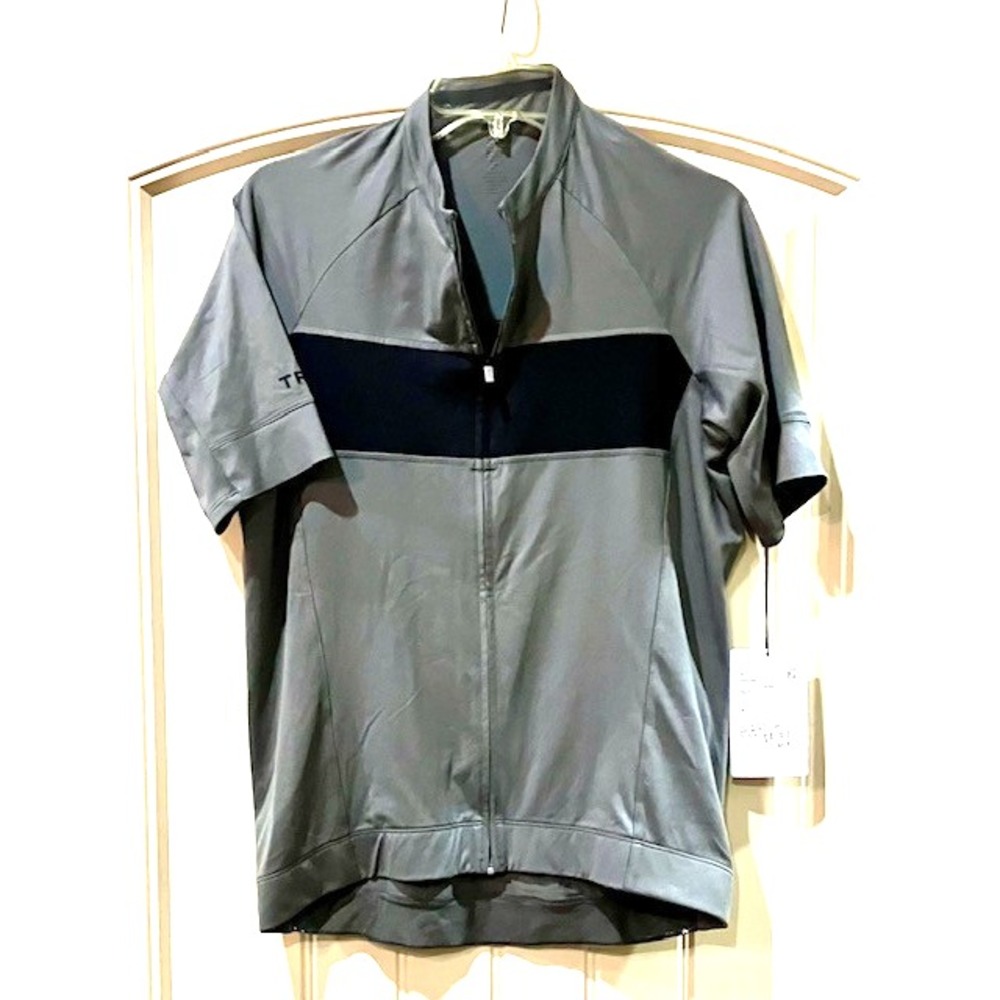 TREK Circuit LTD Jersey Maillot Jacket Large Short Sleeve Gray & Black Zip NEW